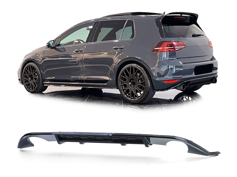 Peça - Difusor Traseiro Volkswagen Golf 7 Gti 2013-2017 Preto Brilh