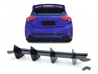 AÑADIDO DIFUSOR TRASERO FORD FOCUS MK4 ST 2019-- NEGRO BRILLO