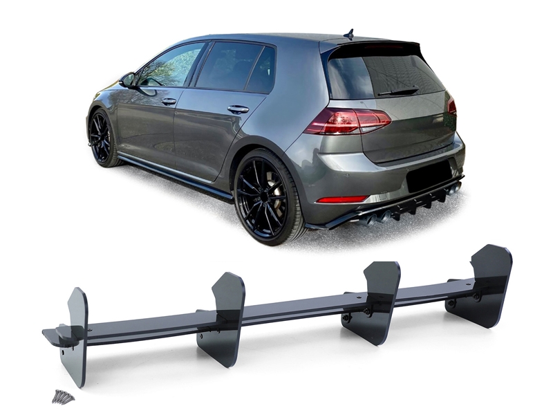 Peça - Adicionado Difusor Traseiro Vw Golf 7.5 R 2017-2021 Preto Br