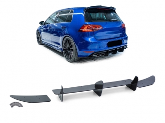 ADICIONADO DIFUSOR TRASEIRO VW GOLF 7 R 2012-2017 PRETO BRILHANTE