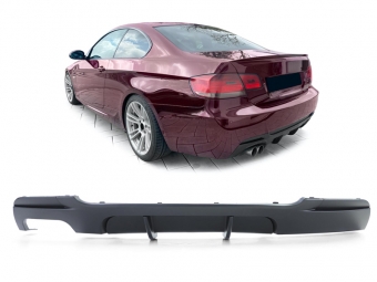 DIFUSOR TRASEIRO BMW E92 / E93 LOOK M-PERFORMANCE PRETO FOSCO