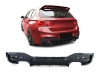 DIFUSOR TRASEIRO BMW SERIE 1 F20 / F21 LOOK M-PERFORMANCE PRETO BRILHO