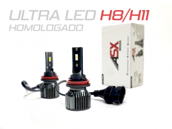 KIT BOMBILLAS ASX ULTRA LED H8 / H11 HOMOLOGADO + CERTIFICADO ITV
