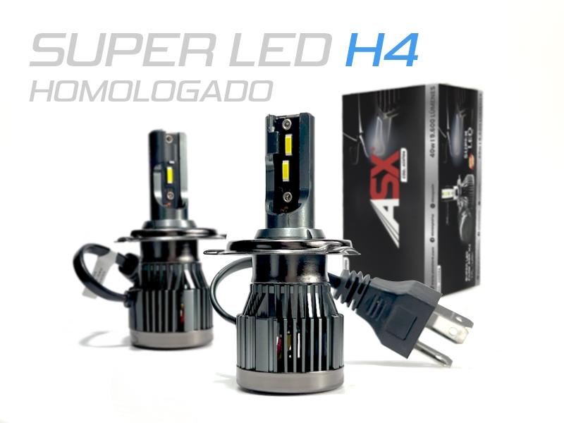 Peça - Kit De Lâmpadas Asx Led Super H4 Para Faróis