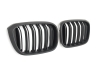 GRELHA DIANTEIRA LAMA DUPLA PRETO FOSCO PARA BMW X3 X4 G01/G02 2018-2022