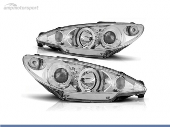 FAROS DELANTEROS OJOS DE ANGEL PARA PEUGEOT 206