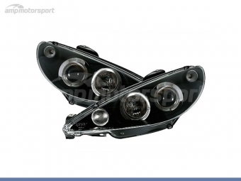 FAROIS DIANTEIROS ANGEL EYE CCFL PARA PEUGEOT 206