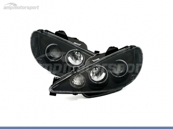 FAROIS DIANTEIROS ANGEL EYE CCFL PARA PEUGEOT 206