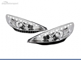 FAROIS DIANTEIROS LED PARA PEUGEOT 207