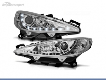 FAROIS DIANTEIROS LUZ DIURNA LED PARA PEUGEOT 207