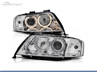 FAROS DELANTEROS OJOS DE ANGEL PARA AUDI A6 4B