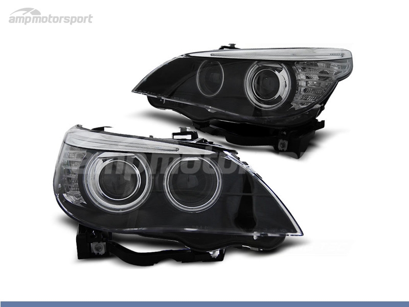 Peça - Farois Dianteiros Xenon Angel Eyes Ccfl Para Bmw Serie 5 E60