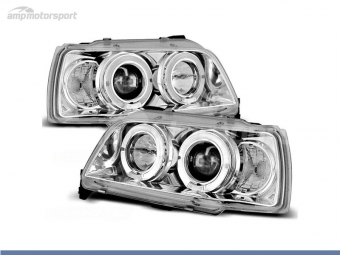 FAROS DELANTEROS OJOS DE ANGEL PARA RENAULT CLIO