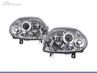 FAROS DELANTEROS OJOS DE ANGEL PARA RENAULT CLIO