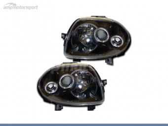 FAROS DELANTEROS OJOS DE ANGEL PARA RENAULT CLIO