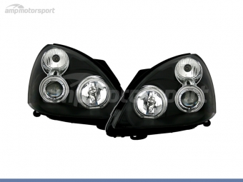 FAROIS DIANTEIROS ANGEL EYE CCFL PARA RENAULT CLIO