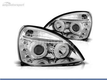 FAROS DELANTEROS OJOS DE ANGEL PARA RENAULT CLIO