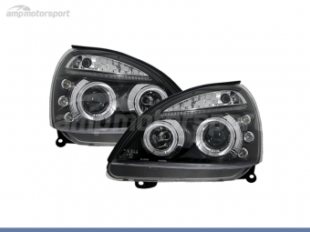 FAROS DELANTEROS OJOS DE ANGEL PARA RENAULT CLIO