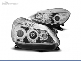 FAROS DELANTEROS OJOS DE ANGEL PARA RENAULT CLIO