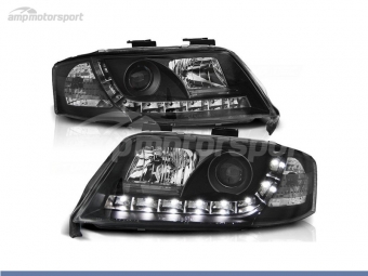 FAROIS DIANTEIROS LUZ DIURNA LED REAL DRL PARA AUDI A6 4B