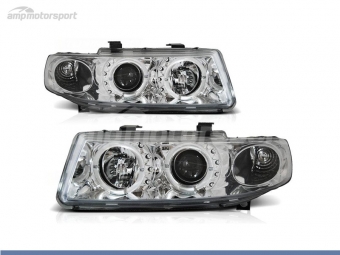 FAROS DELANTEROS OJOS DE ANGEL PARA SEAT LEON / TOLEDO 1M