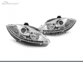 FAROIS DIANTEIROS LUZ DIURNA LED REAL DRL PARA SEAT LEON / TOLEDO / ALTEA 1P