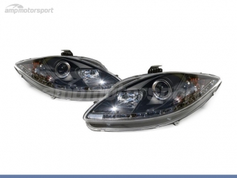 FAROS DELANTEROS LUZ DIURNA LED REAL DRL PARA SEAT LEON / TOLEDO / ALTEA 1P