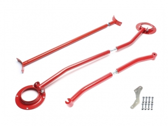 KIT BARRAS ANTI-APROXIMAÇÃO DE AÇO PARA VOLKSWAGEN GOLF MK2 / CORRADO - VERMELHO