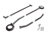KIT BARRAS ANTI-APROXIMAÇÃO DE AÇO PARA VOLKSWAGEN GOLF MK2 / CORRADO - PRETA