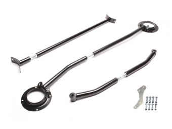 KIT BARRAS ANTI-APROXIMAÇÃO DE AÇO PARA VOLKSWAGEN GOLF MK2 / CORRADO - PRETA