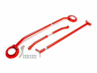 KIT BARRAS ANTI-APROXIMAÇÃO DE AÇO PARA VOLKSWAGEN GOLF MK3 / VENTO - VERMELHA