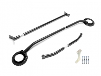 KIT BARRAS ANTI-APROXIMAÇÃO DE AÇO PARA VOLKSWAGEN GOLF MK3 / VENTO - PRETA