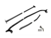 KIT BARRAS DE TORRETAS EN ACERO PARA GRUPO VAG / A3 8L / LEON 1M / GOLF MK4 - NEGRA