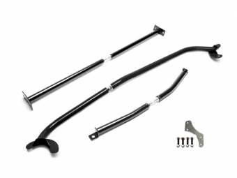 KIT BARRAS ANTI-APROXIMAÇÃO DE AÇO PARA GRUPO VAG / A3 8L / LEON 1M / GOLF MK4 - PRETA