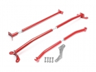 KIT BARRAS DE TORRETAS EN ACERO PARA VOLKSWAGEN POLO 6N/6N2 1994-2001 - ROJA