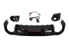 DIFUSOR TRASERO PARA AUDI A3 8Y SEDAN S-LINE 2020- NEGRO BRILLO + LUZ FRENO