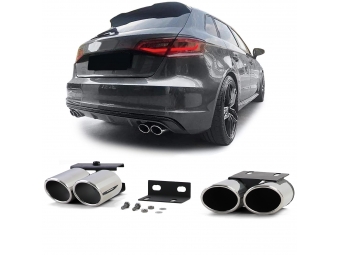 EMBELEZEDOR DE ESCAPE COM 4 SAIDAS LOOK-S PARA AUDI A3 8V