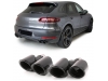 COLAS DE ESCAPE DOBLES PARA PORSCHE CAYENNE 95B 14-17 NEGRO BRILLANTE