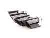 PONTEIRAS DE ESCAPE DUPLAS PARA PORSCHE CAYENNE 95B 14-17 PRETO BRILHO