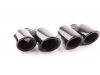 COLAS DE ESCAPE DOBLES PARA PORSCHE CAYENNE 95B 14-17 NEGRO BRILLANTE