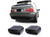 PONTEIRAS DE ESCAPE ESQ/DRT DESPORTIVAS PARA BMW X5 E53 PRETO BILHO