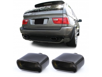 COLAS DE ESCAPE DEPORTIVAS PARA BMW X5 E53 NEGRO BRILLANTE
