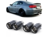 4 COLAS ESCAPES REDONDAS CARBONO BRILLO LOOK BMW