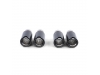 4 PONTEIRAS DE ESCAPES REDONDAS CARBONO BRILHANTE LOOK BMW