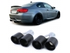 PONTEIRAS DE ESCAPE SAIDA DUPLA UNIVERSAL INOX PRETO MATT