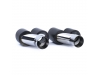 COLAS ESCAPE SALIDA DOBLE UNIVERSAL ACERO INOX NEGRO MATE