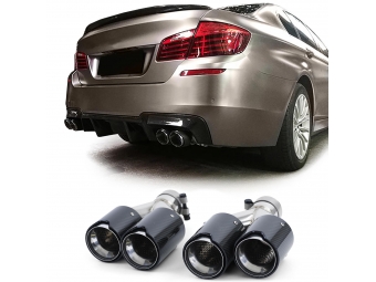 PONTEIRAS DE ESCAPE BMW LOOK M PERFORMANCE EM CARBONO
