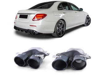 COLAS DE ESCAPE PARA MERCEDES E W213 LOOK AMG EN NEGRO