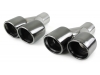 KIT COLAS DE ESCAPE INOX EN NEGRAS IZQUIERDA Y DERECHA DOBLE SALIDA
