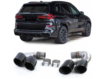 COLAS DE ESCAPE EN NEGRAS DE DOBLE SALIDA, M-PERFOMANCE BMW X5, G05, X6, G06, X7, G07